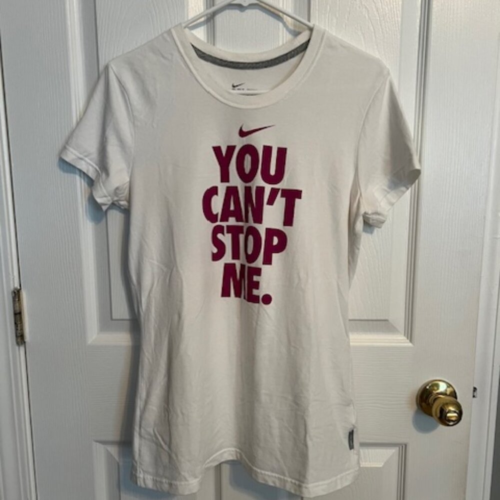 Nike - white cotton dry fit tee size Large